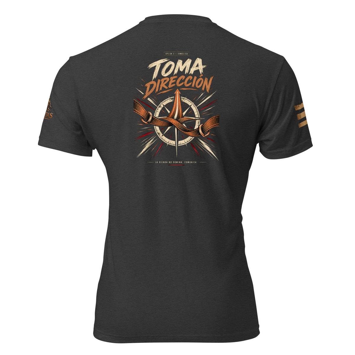 Camiseta Charcoal de hombre RIENDAS ED.005 TOMA DIRECCIÓN — vista trasera