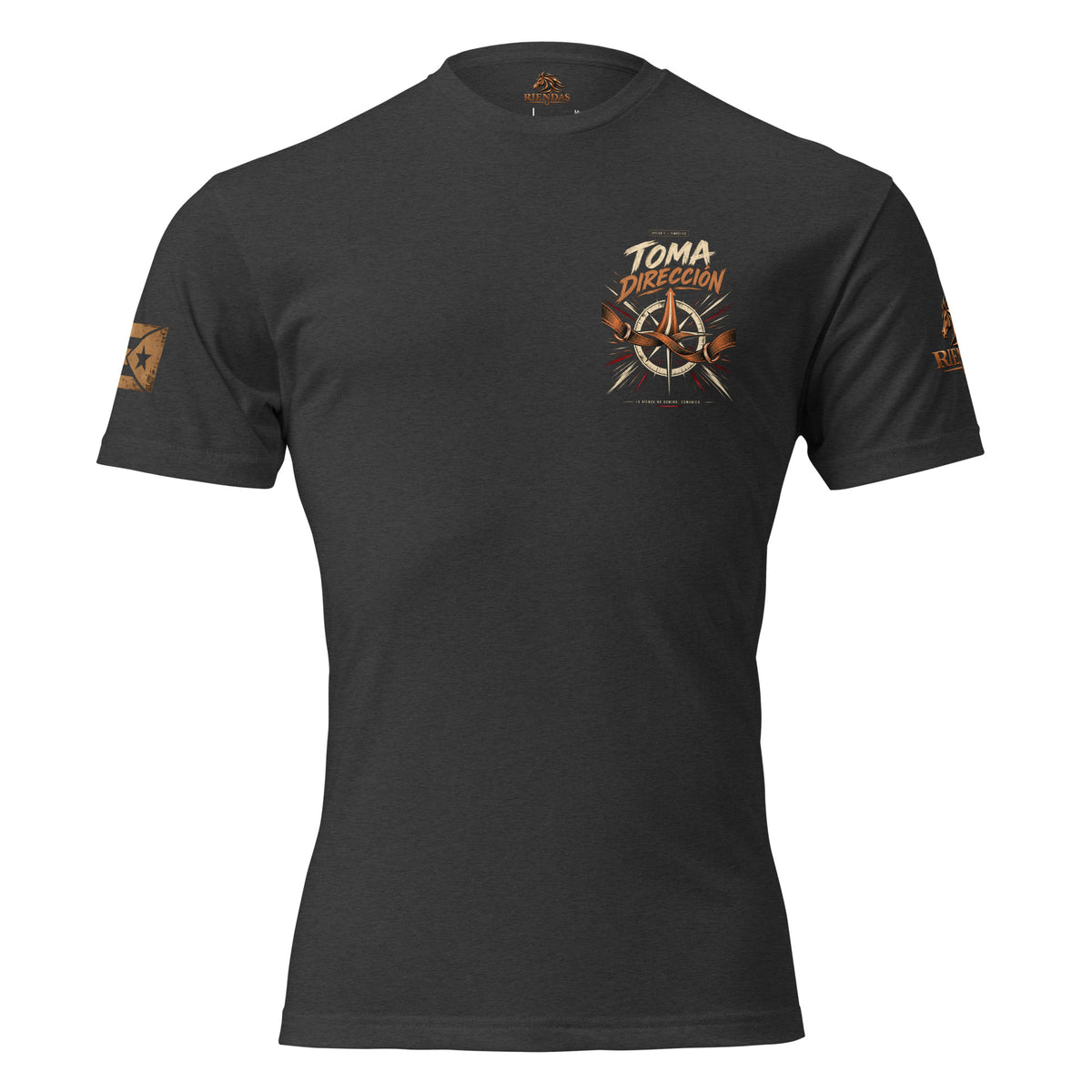 Camiseta Charcoal de hombre RIENDAS ED.005 TOMA DIRECCIÓN — vista frontal