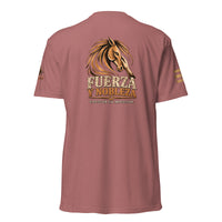 Camiseta RIENDAS ED.002 FUERZA Y NOBLEZA para hombre en Heather Mauve — vista trasera