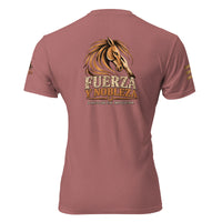 Camiseta RIENDAS ED.002 FUERZA Y NOBLEZA para hombre en Heather Mauve — vista trasera alternativa