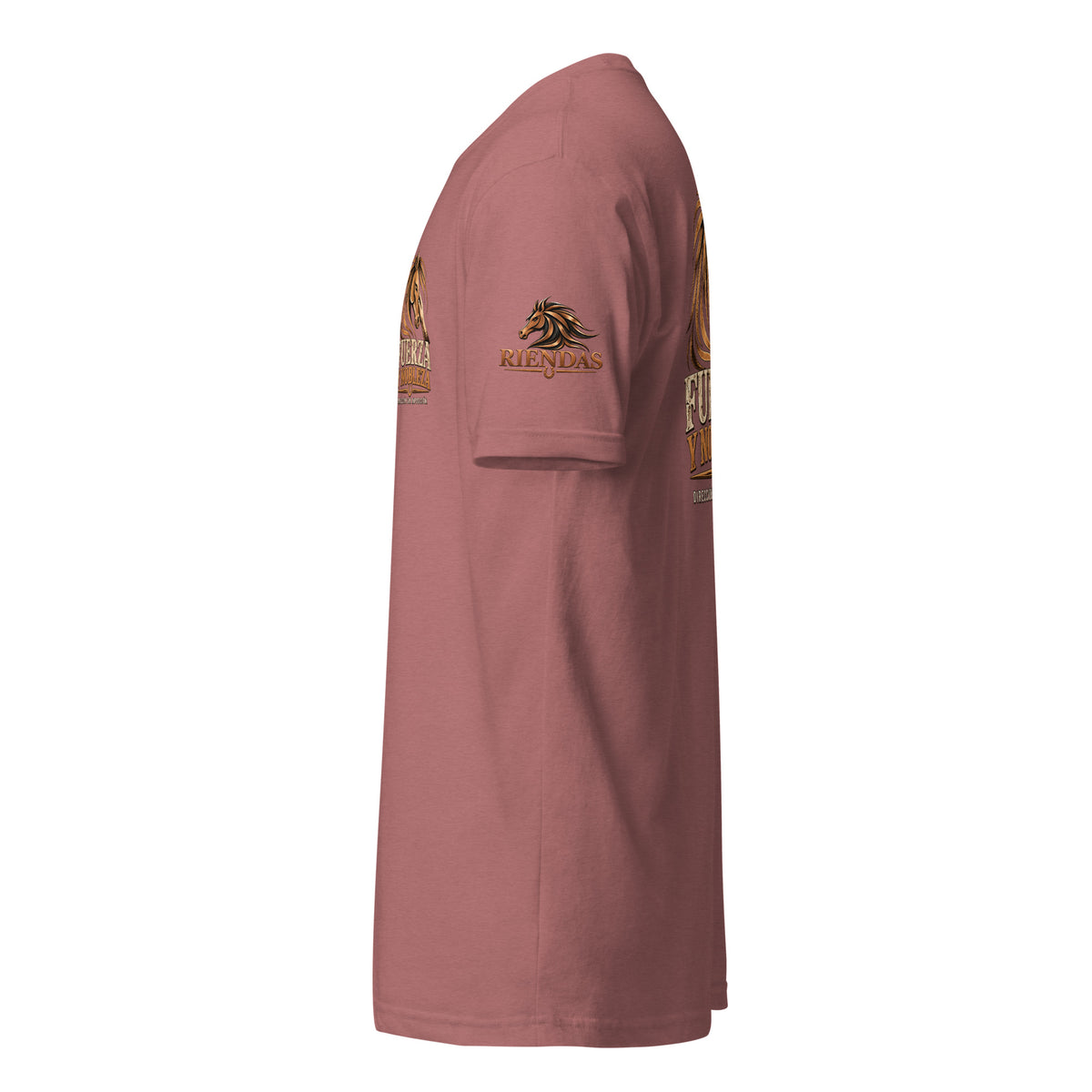 Camiseta RIENDAS ED.002 FUERZA Y NOBLEZA para hombre en Heather Mauve — vista lateral izquierda