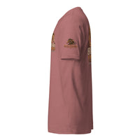 Camiseta RIENDAS ED.002 FUERZA Y NOBLEZA para hombre en Heather Mauve — vista lateral izquierda