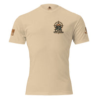 Camiseta RIENDAS ED.001 LIVE WITH PURPOSE en color Heather Tan, vista frontal