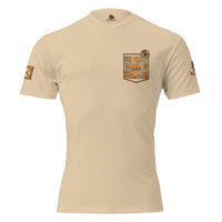 Camiseta Heather Tan de hombre RIENDAS ED.004 SER FUERTE TAMBIÉN ES SENTIR — vista frontal