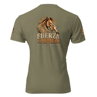 Camiseta RIENDAS ED.002 FUERZA Y NOBLEZA para hombre en Military Green — vista trasera