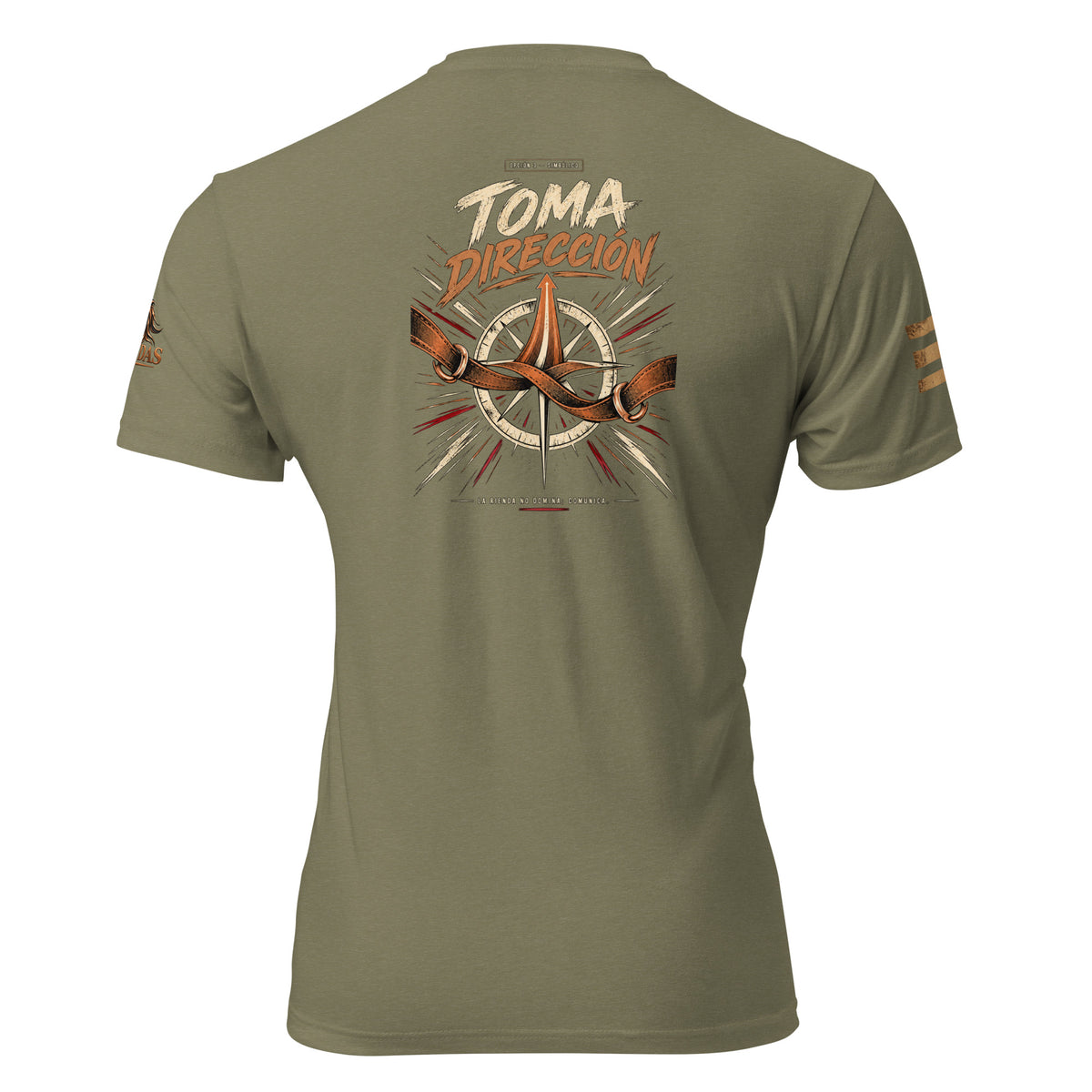 Camiseta RIENDAS ED.003 TOMA DIRECCIÓN para hombre en Military Green — vista trasera