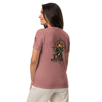 Camiseta Heather Mauve de mujer RIENDAS ED.001 LIVE WITH PURPOSE — vista trasera