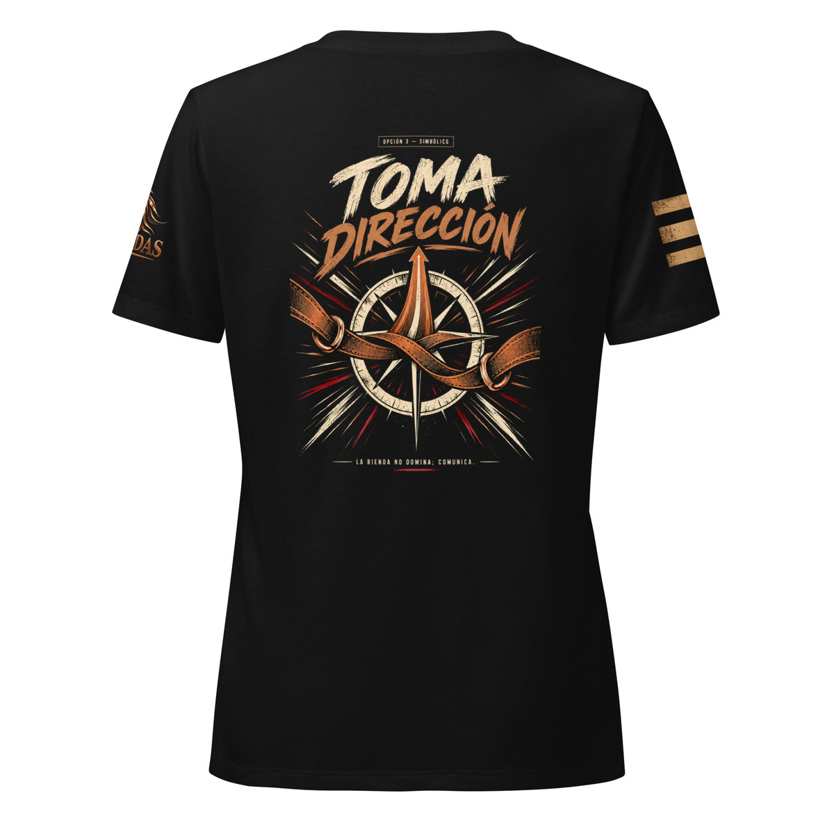 Camiseta Solid Black Blend de mujer RIENDAS ED.005 TOMA DIRECCIÓN — vista trasera
